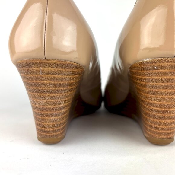 Cole Haan Grand.OS Patent Leather Wedge Pumps - Size 9B - Picture 7 of 11